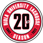 Biola University Lacrosse 20th season logo